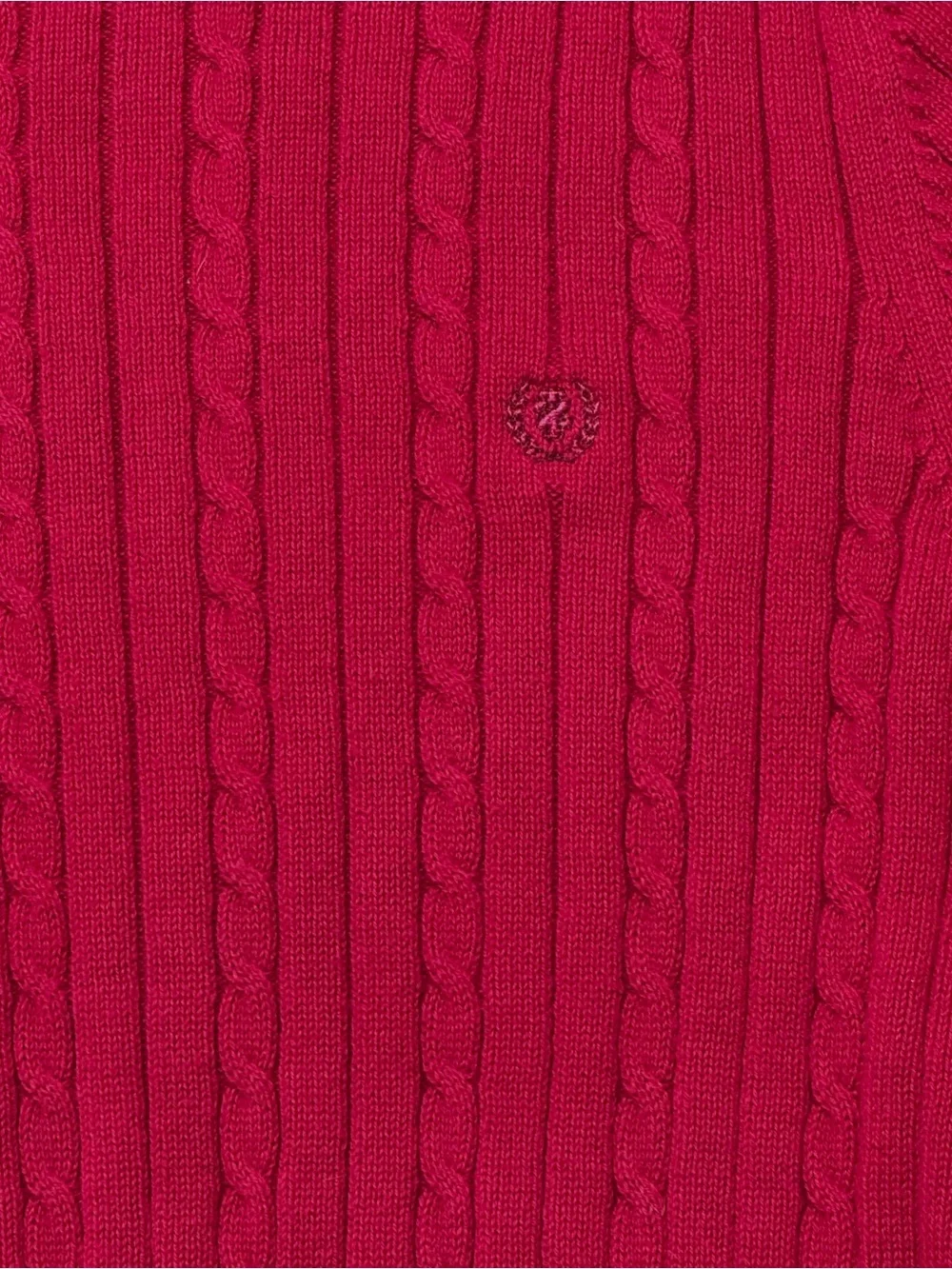 Y2K Preppy Izod red cable knit 100% cotton sweater S